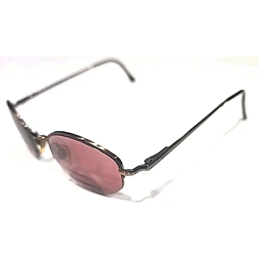 Emporio Armani 080 1021 No Lenses Small Brown Oval Eyeglasses Frame 49-21 135 - Picture 1 of 8
